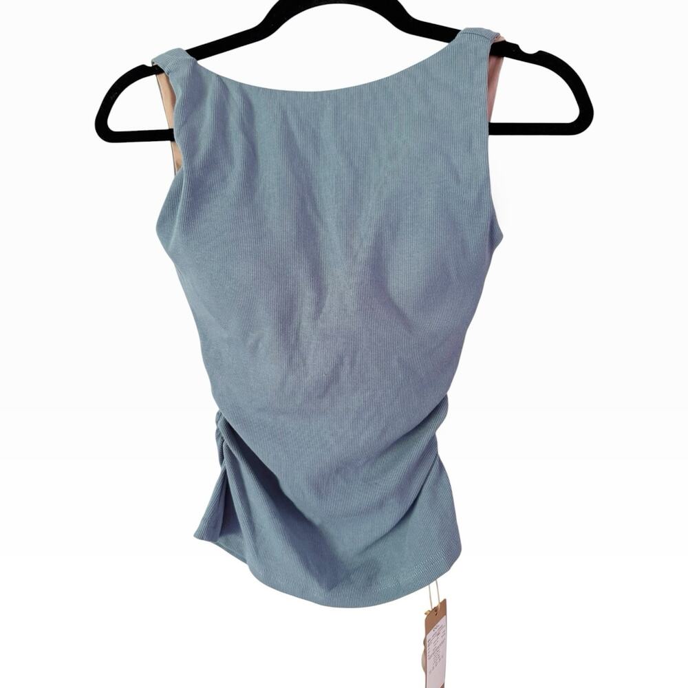 NWT OGL Elastic Open Back Bra Tank Size XS Dusk Blue